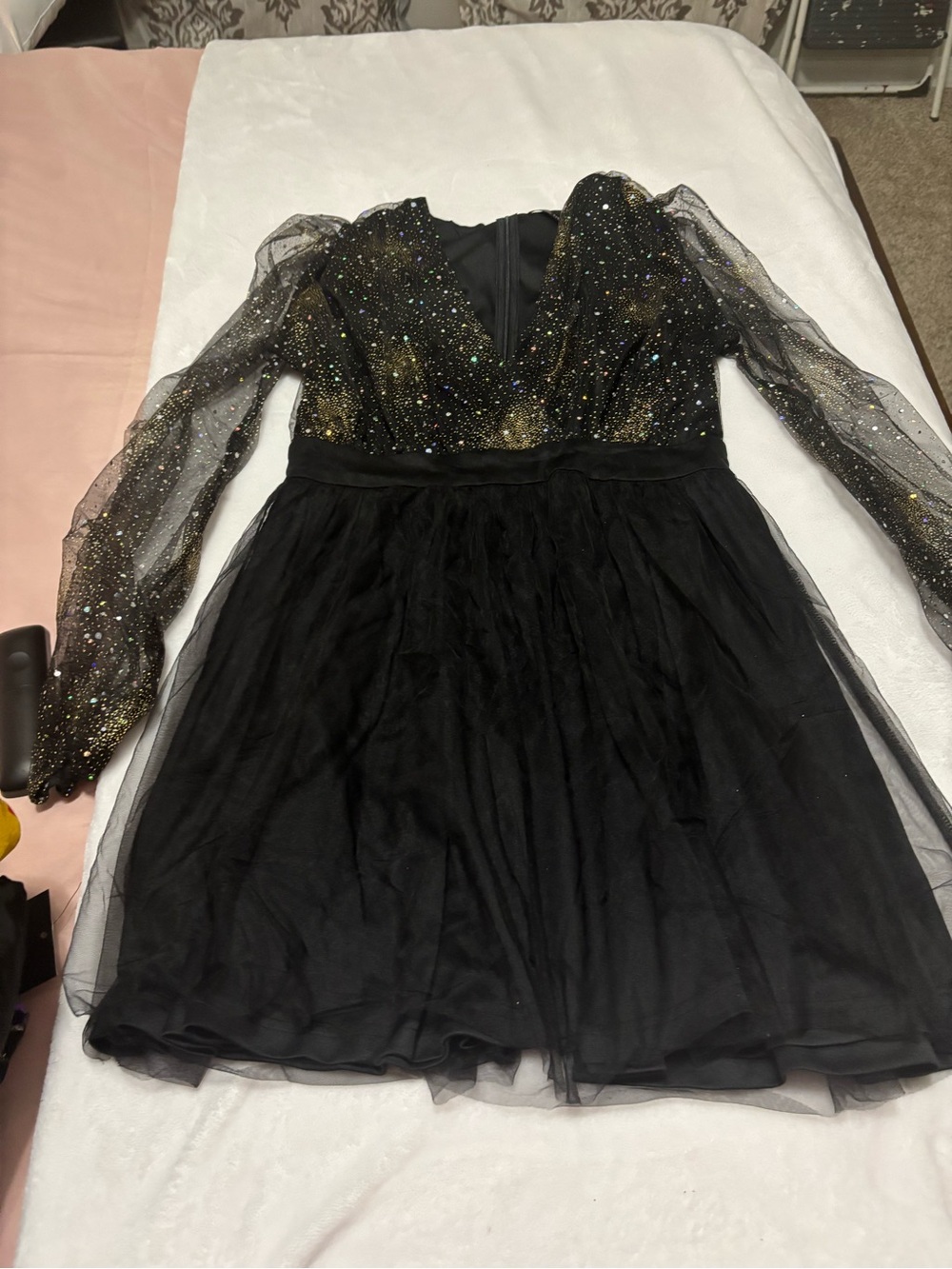 Black Sparkle Tulle Party Dress